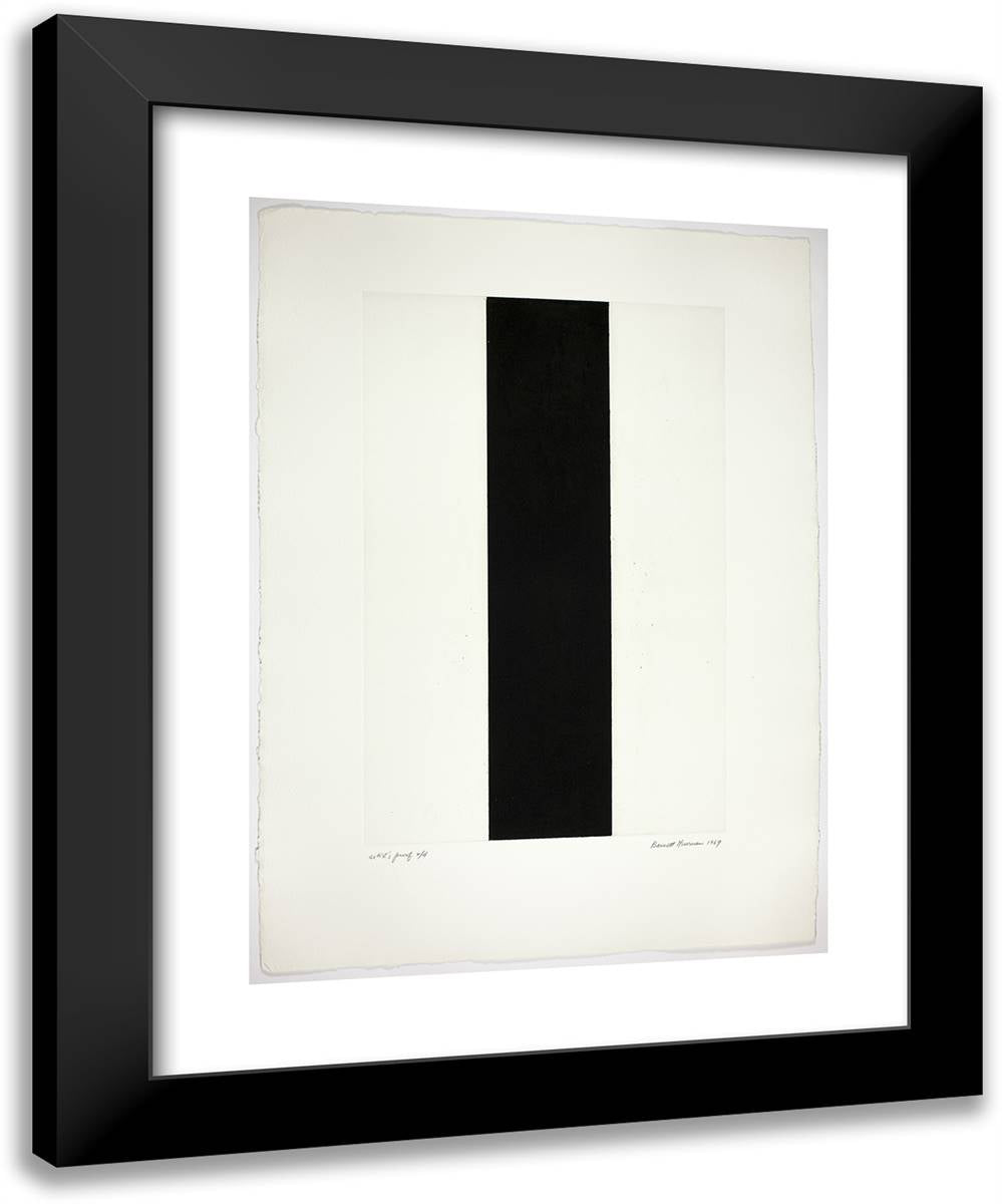 Untitled Etching 2 19x24 Black Modern Wood Framed Art Print Poster by Newman, Barnett