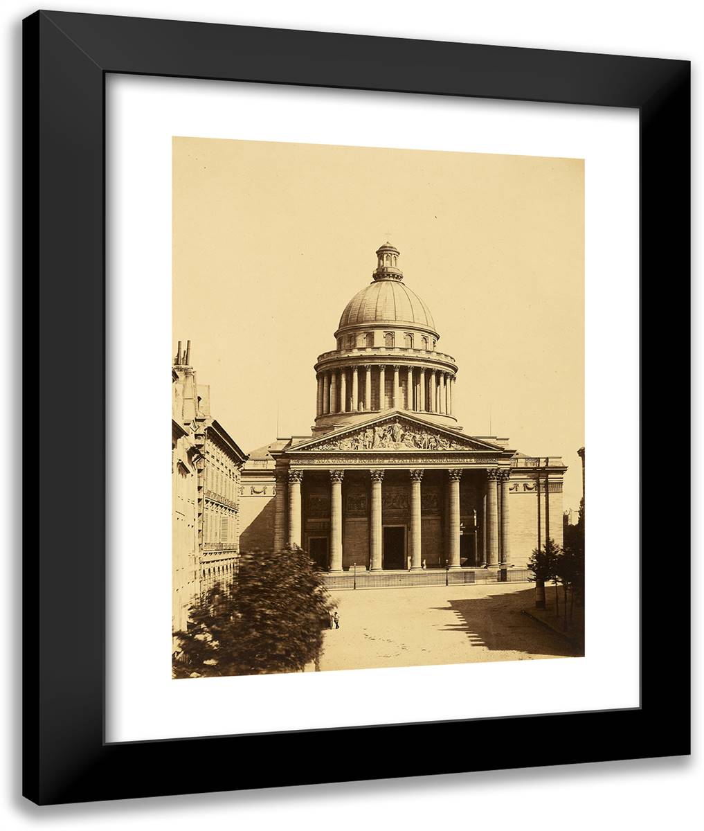 Pantheon, Paris 20x24 Black Modern Wood Framed Art Print Poster by Freres, Bisson