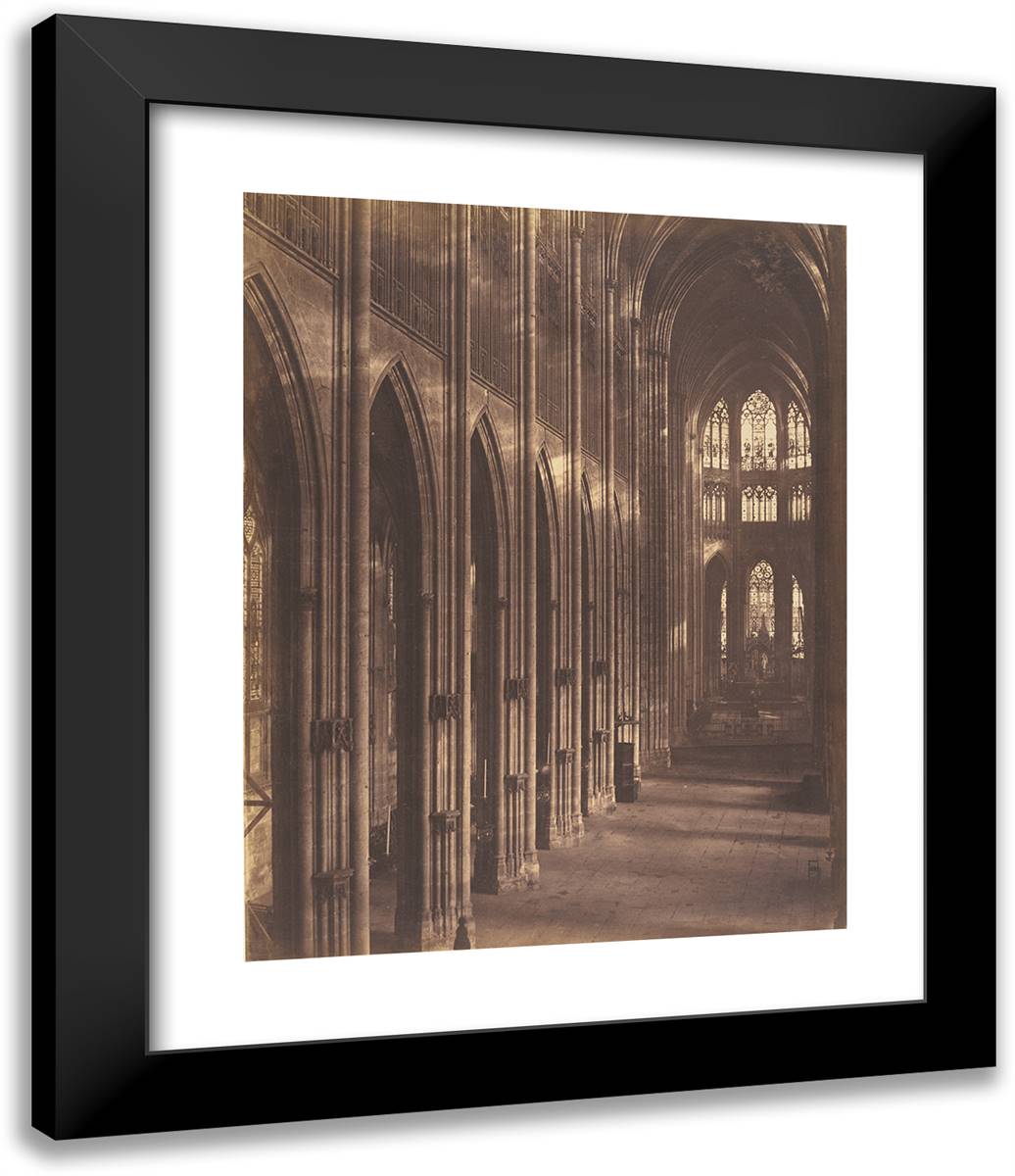 Rouen, Interieur De L'Eglise Saint-Ouen 20x24 Black Modern Wood Framed Art Print Poster by Freres, Bisson