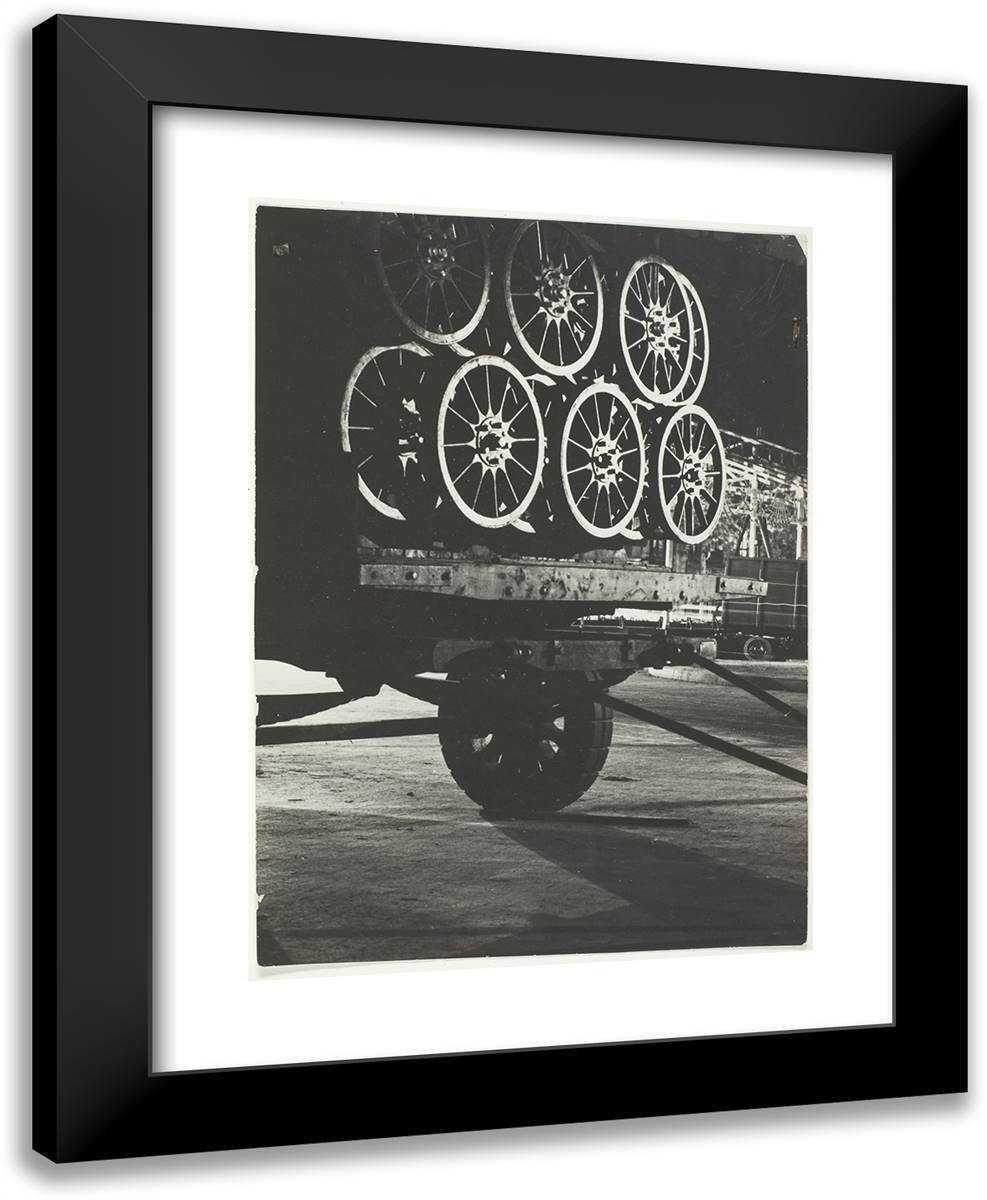 A Merry-Go-Round in Transit 19x24 Black Modern Wood Framed Art Print Poster by Brassaii