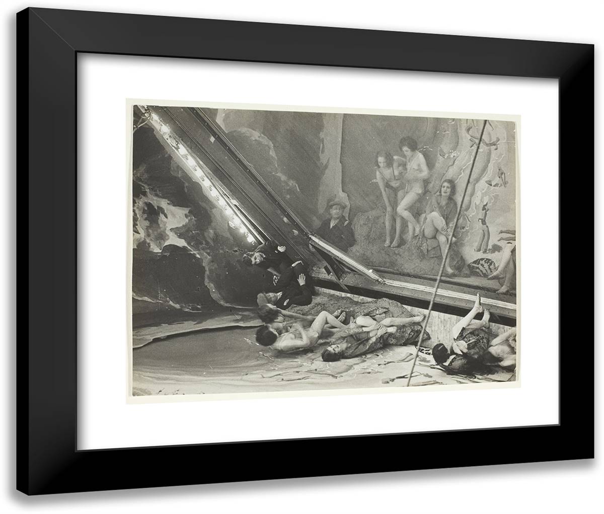 Backstage at the Folies Bergere 24x20 Black Modern Wood Framed Art Print Poster by Brassaii
