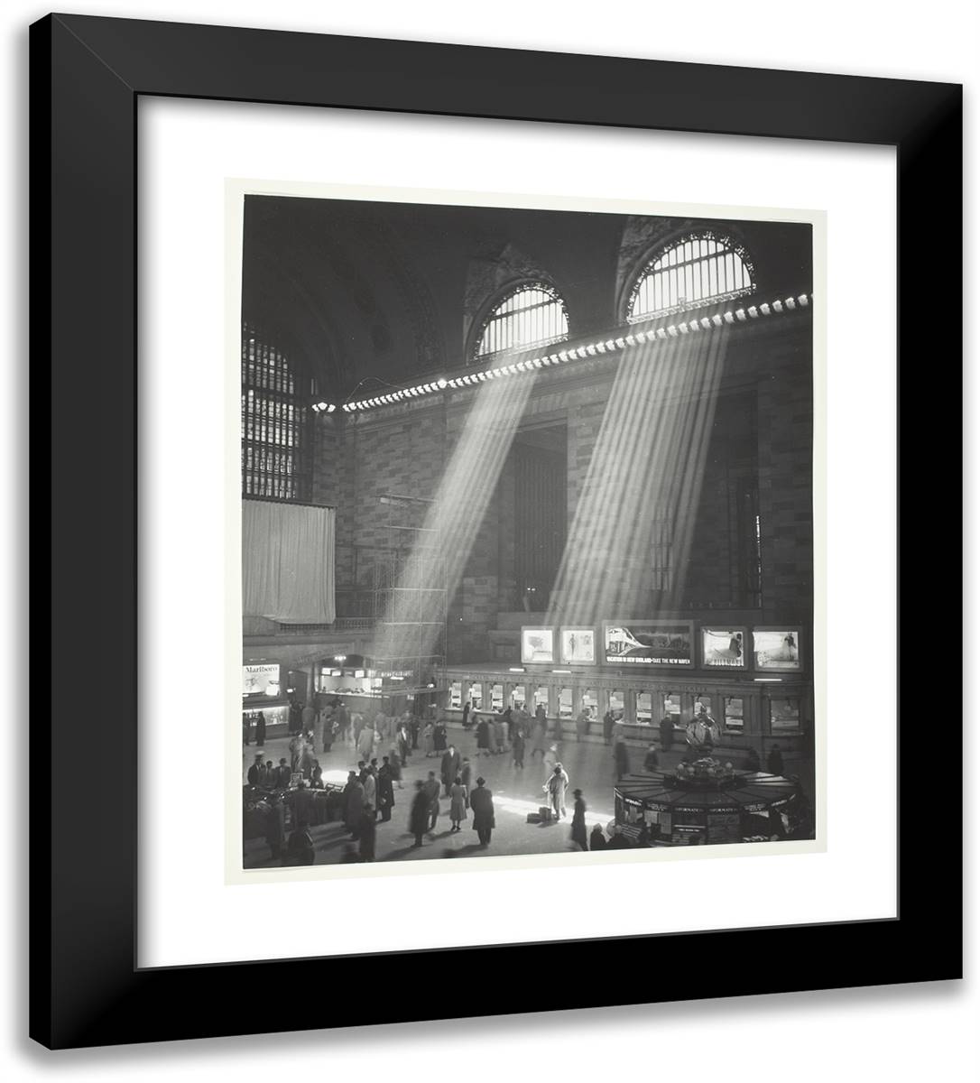Grand Central Station, New York City 20x22 Black Modern Wood Framed Art Print Poster by Brassaii
