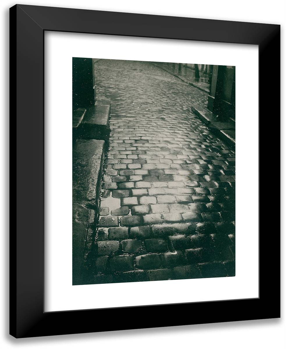 Pavas Parisiens (Parisian Paving Stones) 19x24 Black Modern Wood Framed Art Print Poster by Brassaii