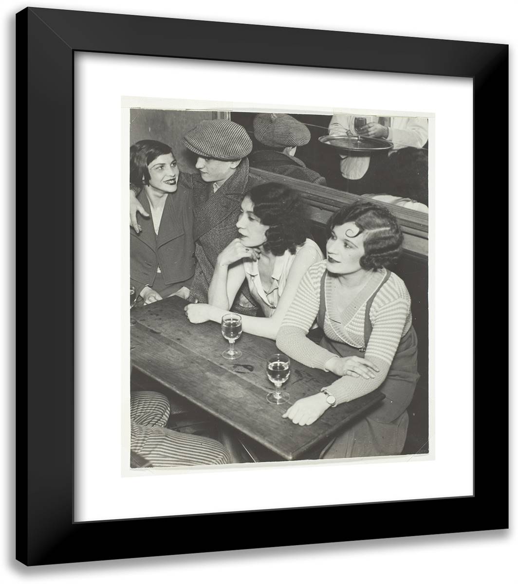 Quartier Italie 20x23 Black Modern Wood Framed Art Print Poster by Brassaii
