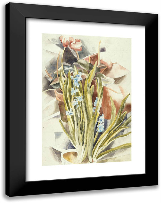 Flower Study #1 18x24 Black Modern Wood Framed Art Print Poster by Demuth, Charles