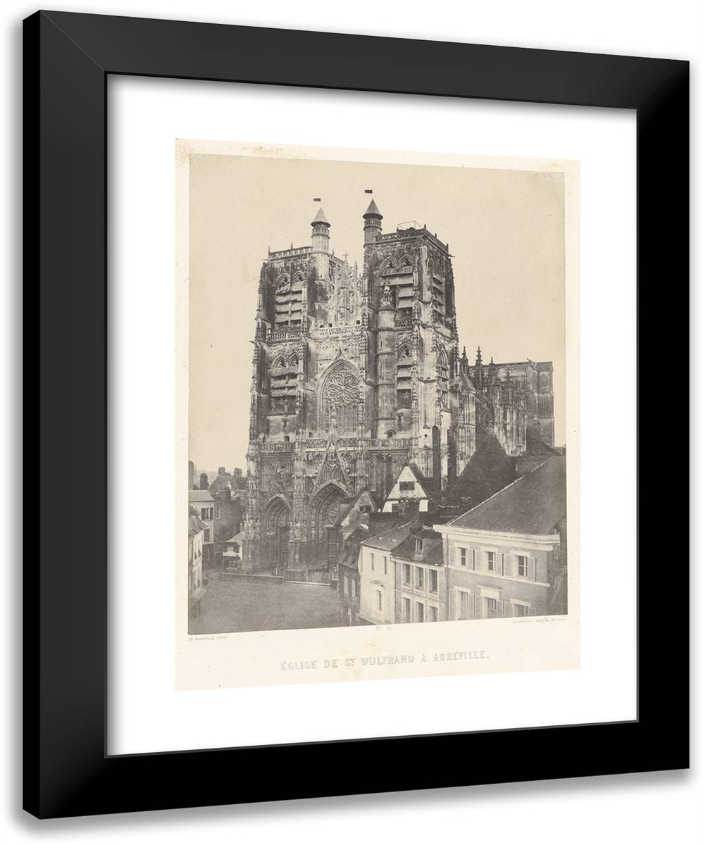 Louis Desire Blanqua-Eglise De St. Wulfrand a Abbeville.´ 19x24 Black Modern Wood Framed Art Print Poster by Marville, Charles