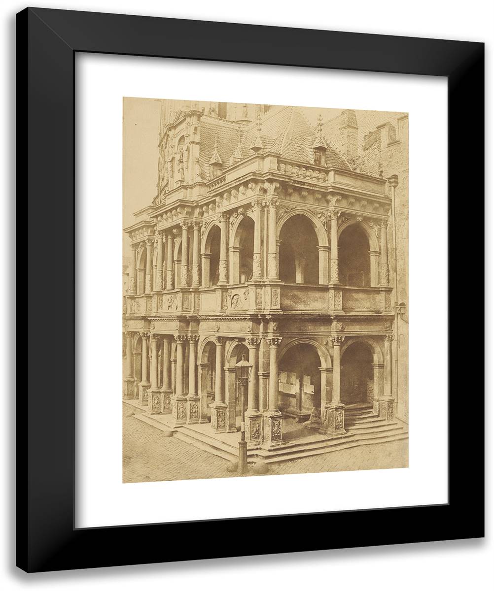 Louis Desire Blanqua-Hotel De VIlle De Cologne 20x24 Black Modern Wood Framed Art Print Poster by Marville, Charles