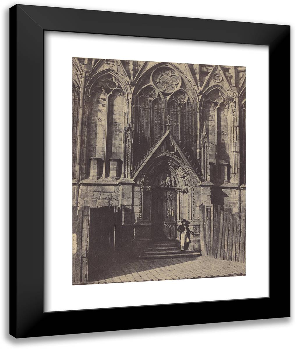 Louis Desire Blanqua-La Porte Rouge 20x24 Black Modern Wood Framed Art Print Poster by Marville, Charles