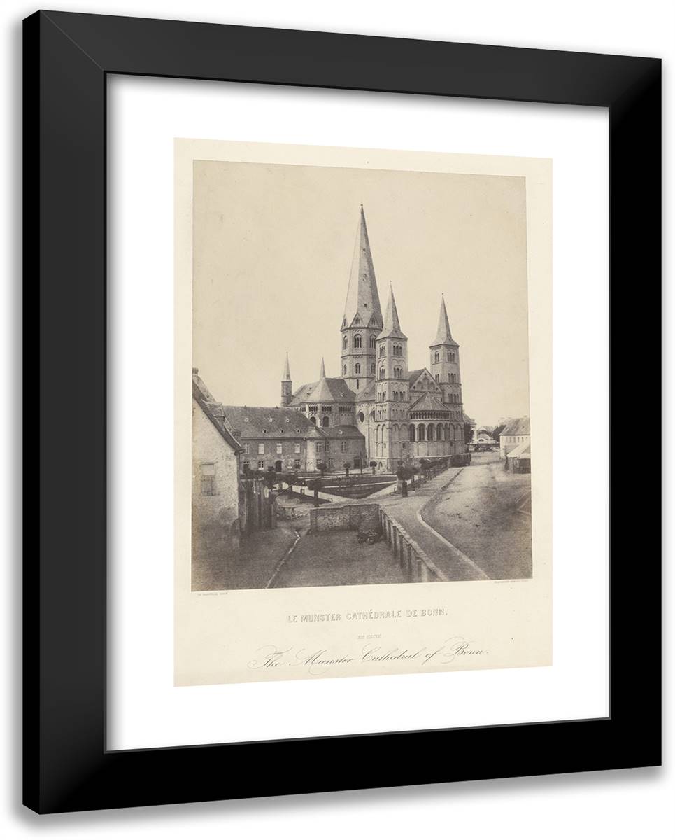 Louis Desire Blanqua-Le Munster Cathedrale De Bonn. - the Munster Cathedral of Bo 19x24 Black Modern Wood Framed Art Print Poster by Marville, Charles