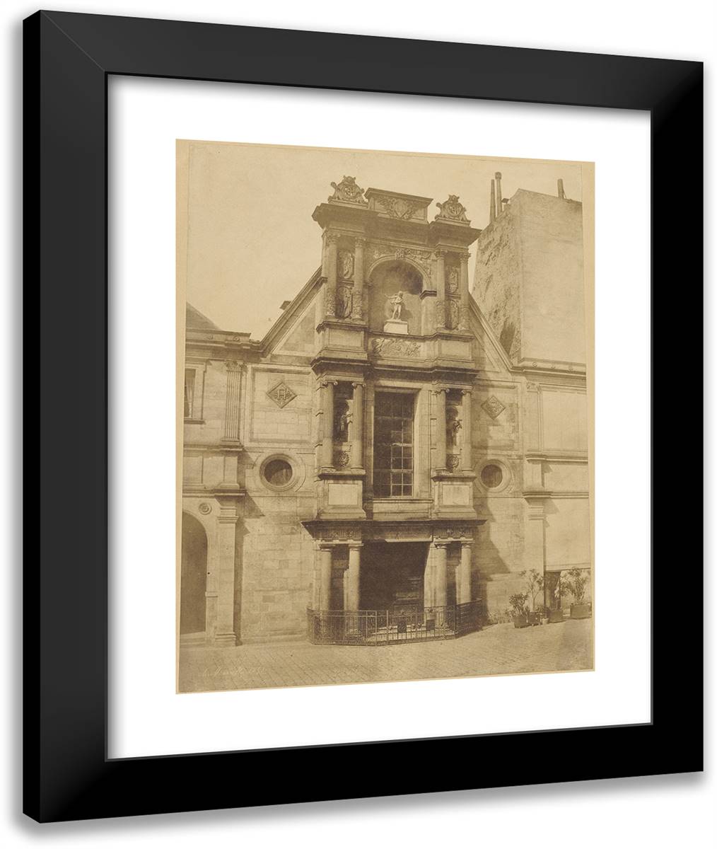 Louis Desire Blanqua-Portique Du Chateau D'Anet (Ecole Des Beaux Arts) 20x24 Black Modern Wood Framed Art Print Poster by Marville, Charles