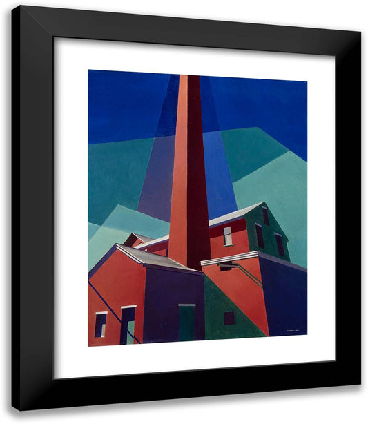 Ballardvale 20x23 Black Modern Wood Framed Art Print Poster by Sheeler, Charles