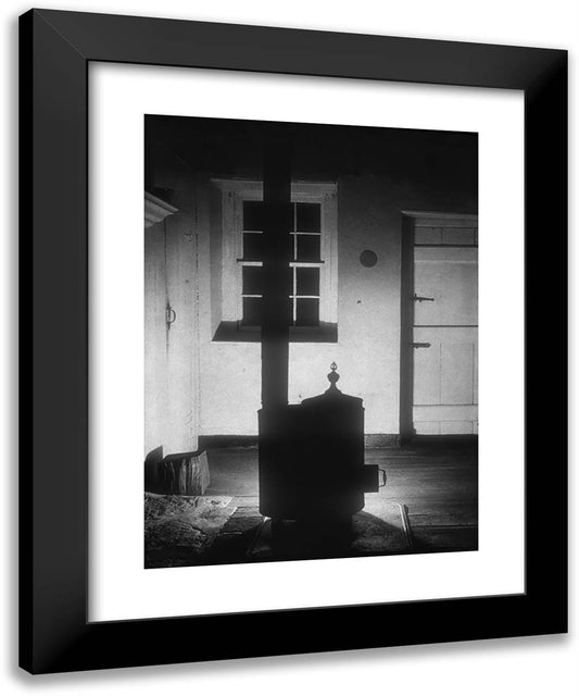 Doylestown House, the Stove 19x24 Black Modern Wood Framed Art Print Poster by Sheeler, Charles