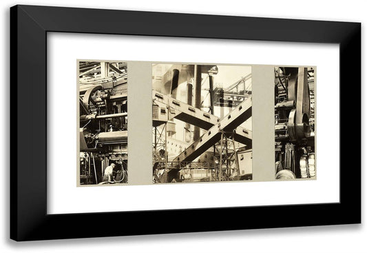 Industry 24x16 Black Modern Wood Framed Art Print Poster by Sheeler, Charles