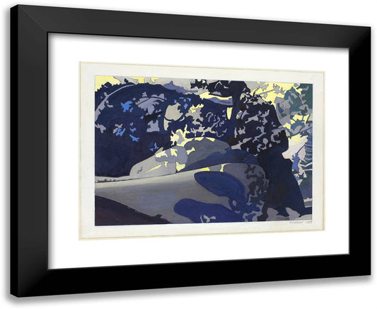 Sun, Rocks, Trees #2 24x20 Black Modern Wood Framed Art Print Poster by Sheeler, Charles