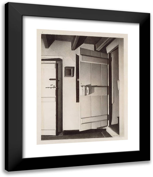 The Open Door 20x24 Black Modern Wood Framed Art Print Poster by Sheeler, Charles