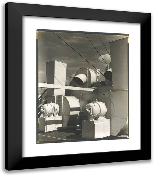 Upper Deck 20x23 Black Modern Wood Framed Art Print Poster by Sheeler, Charles