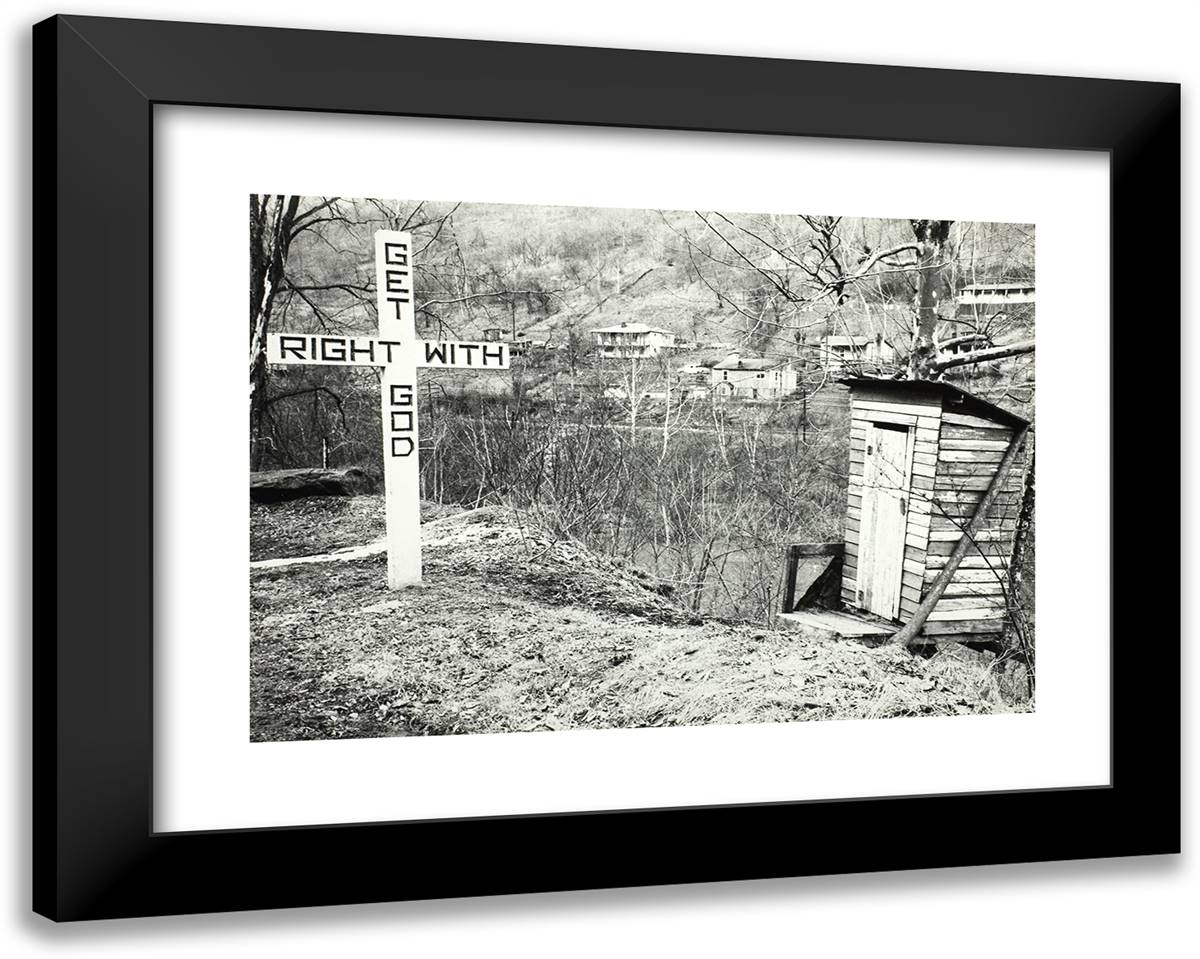Get Right with God 24x19 Black Modern Wood Framed Art Print Poster by Lyon, Danny