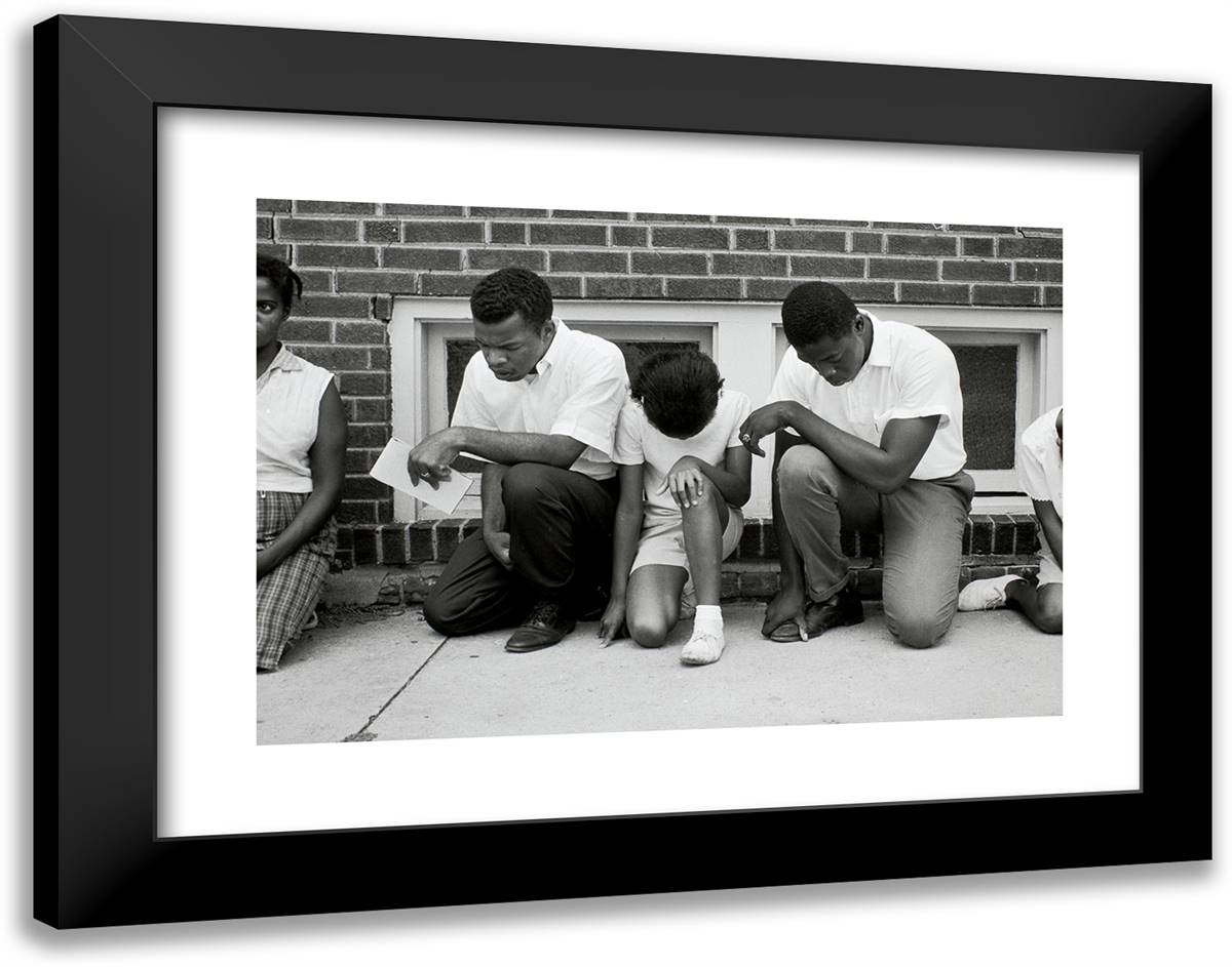 John Lewis in Cairo 24x19 Black Modern Wood Framed Art Print Poster by Lyon, Danny