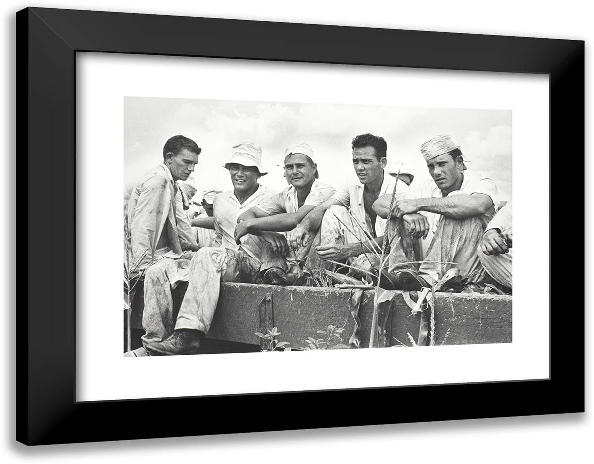 The Cornwagon, Ramsey Unit, Texas 24x19 Black Modern Wood Framed Art Print Poster by Lyon, Danny