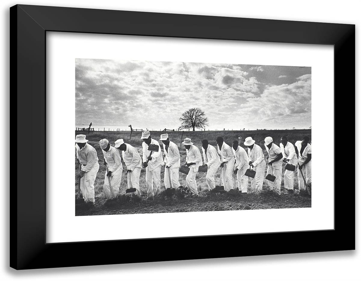 The Line, Ferguson Unit, Texas 24x19 Black Modern Wood Framed Art Print Poster by Lyon, Danny