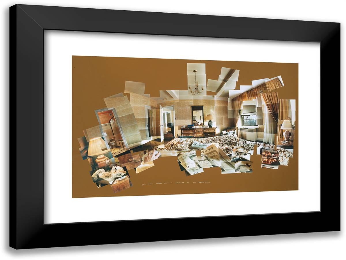 Sunday Morning, Mayflower Hotel, N.Y. 24x18 Black Modern Wood Framed Art Print Poster by Hockney, David