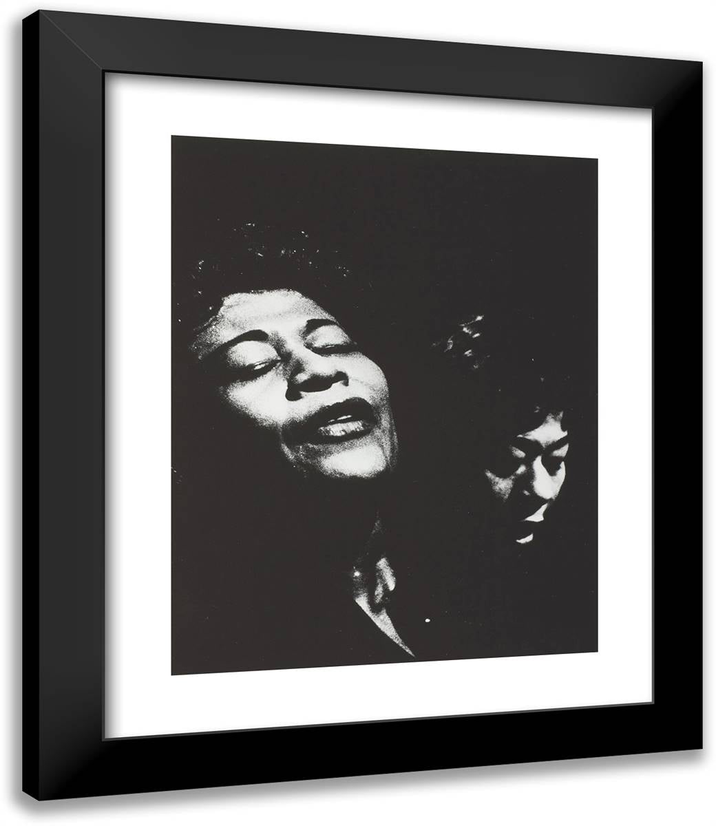 Ella Fitzgerald 20x24 Black Modern Wood Framed Art Print Poster by Stock, Dennis