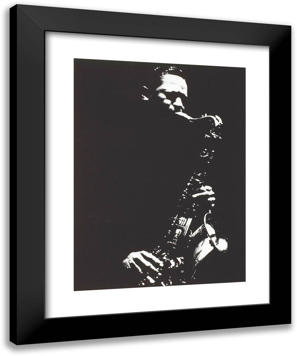 Illinois Jacquet 20x24 Black Modern Wood Framed Art Print Poster by Stock, Dennis