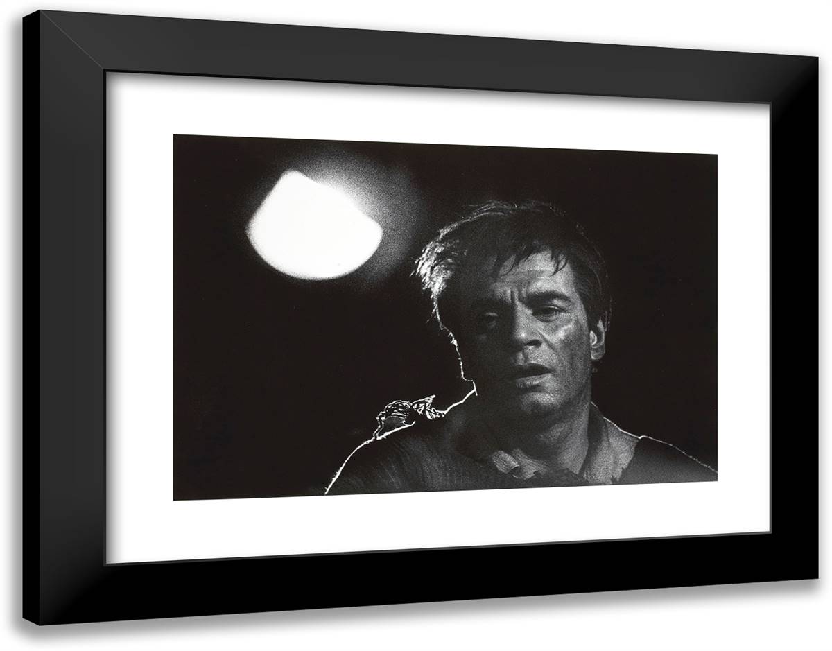 Sir Laurence Olivier in the Power and the Glory 24x19 Black Modern Wood Framed Art Print Poster by Stock, Dennis