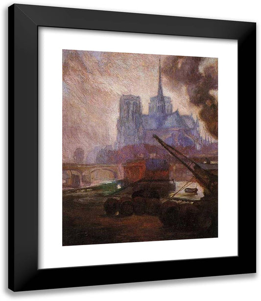 Notre Dame De Paris 20x23 Black Modern Wood Framed Art Print Poster by Rivera, Diego