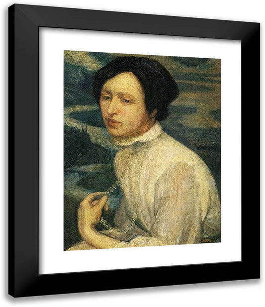 Portrait of Angelina Beloff 20x24 Black Modern Wood Framed Art Print Poster by Rivera, Diego