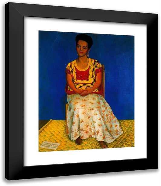 Portrait of Cuca Bustamante 20x24 Black Modern Wood Framed Art Print Poster by Rivera, Diego