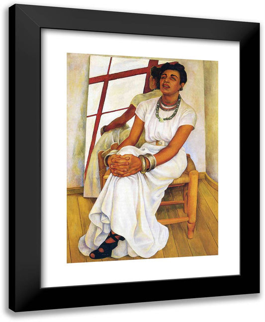 Portrait of Lupe Marin 19x24 Black Modern Wood Framed Art Print Poster by Rivera, Diego