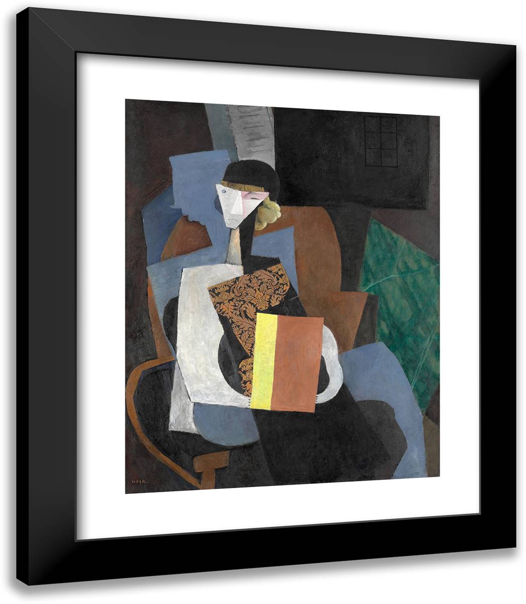 Portrait of Marevna 20x23 Black Modern Wood Framed Art Print Poster by Rivera, Diego