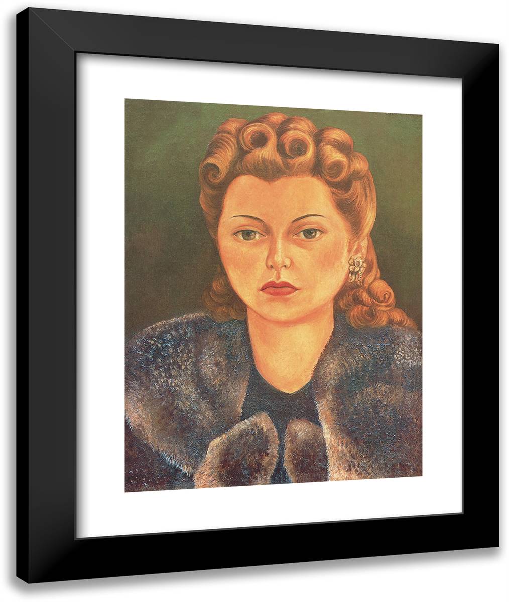 Portrait of Mrs Natasha Gelman 20x24 Black Modern Wood Framed Art Print Poster by Rivera, Diego