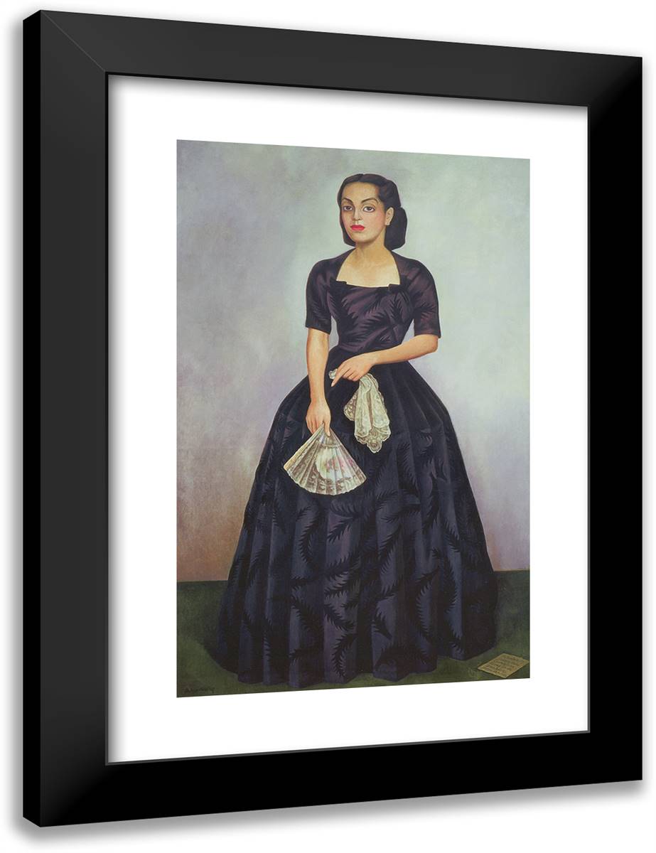 Portrait of Senora Dona Evangelina Rivas 18x24 Black Modern Wood Framed Art Print Poster by Rivera, Diego