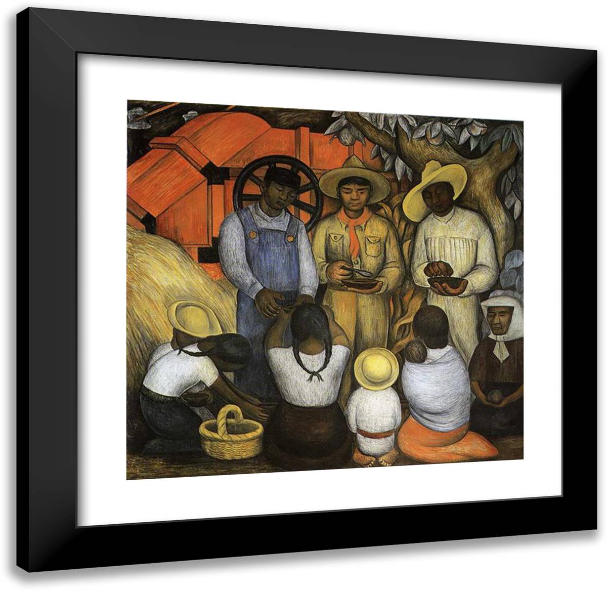 Triumph of the Revolution 21x20 Black Modern Wood Framed Art Print Poster by Rivera, Diego