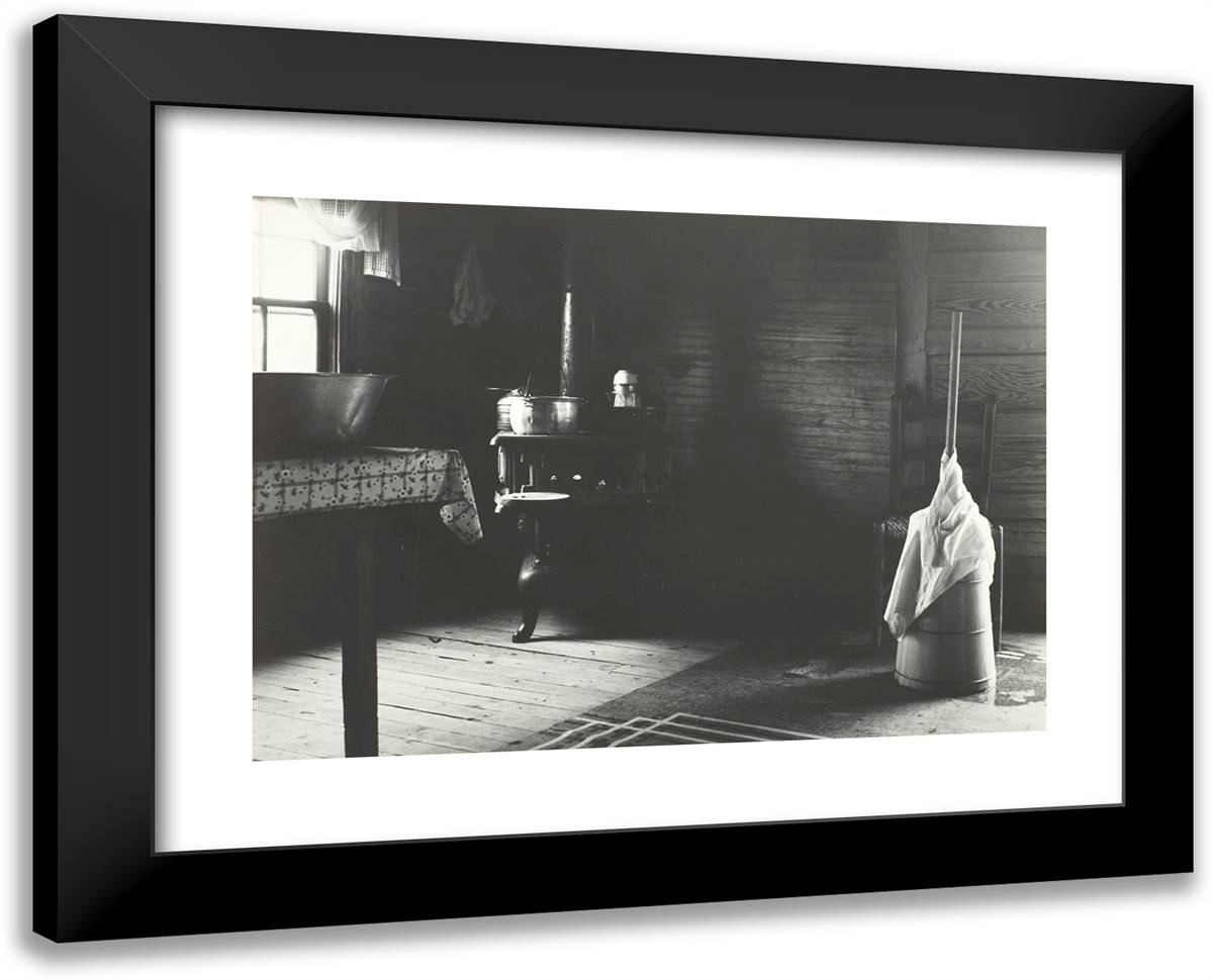 Corner of a Kitchen of a Tobacco Sharecropper 24x19 Black Modern Wood Framed Art Print Poster by Lange, Dorothea