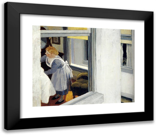 Apartment Houses 23x20 Black Modern Wood Framed Art Print Poster by Hopper, Edward