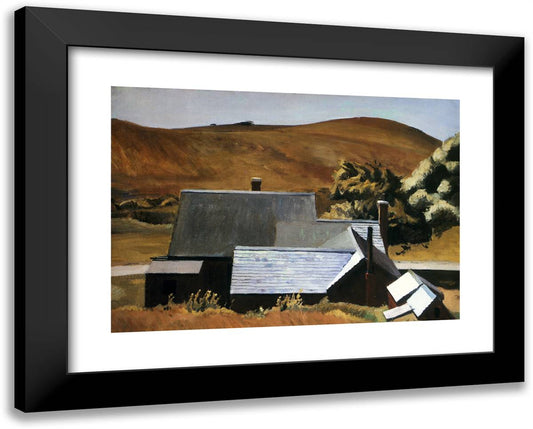 Burly Cobb's House, South Truro 24x19 Black Modern Wood Framed Art Print Poster by Hopper, Edward