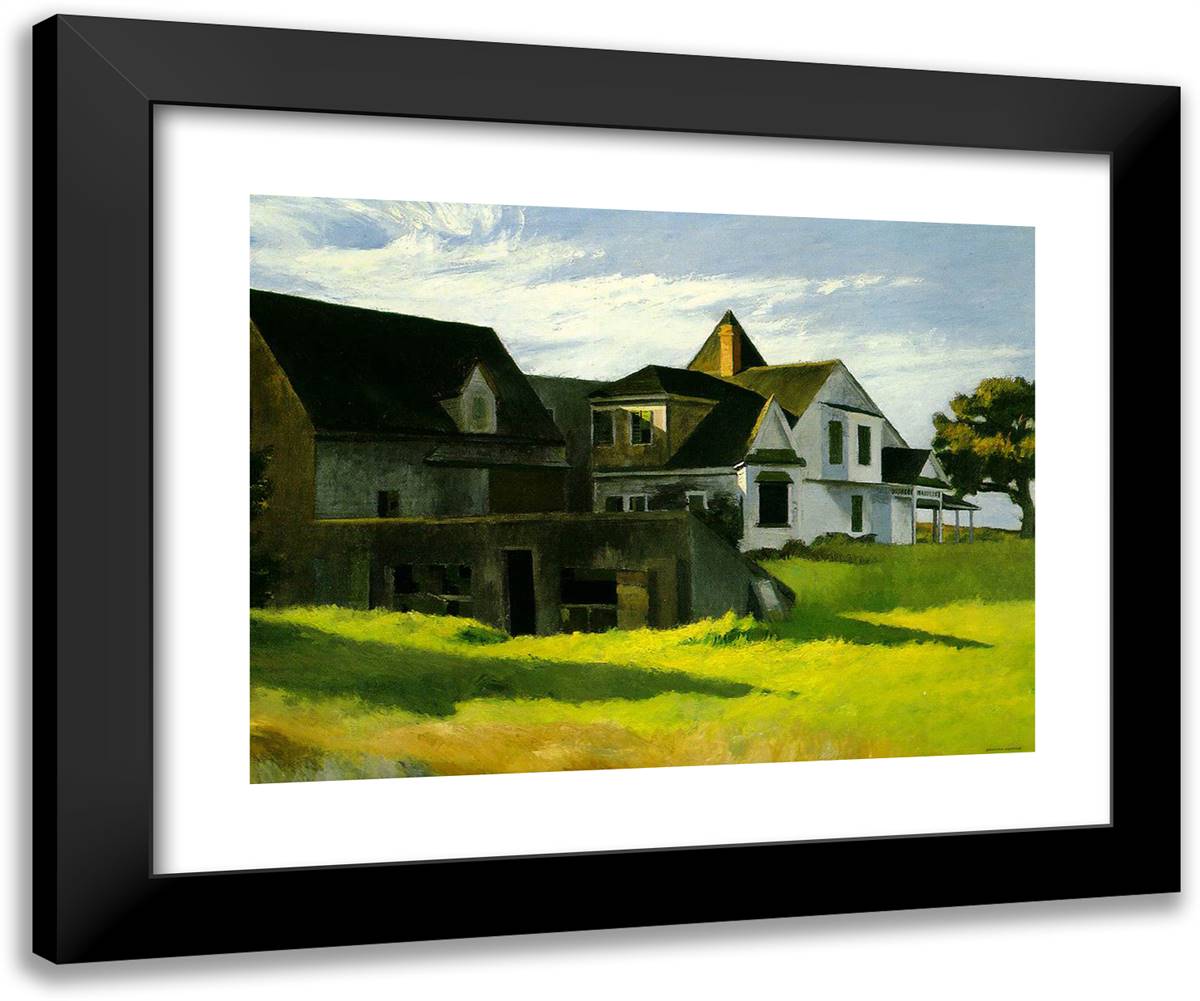 Cape Cod Afternoon 24x20 Black Modern Wood Framed Art Print Poster by Hopper, Edward