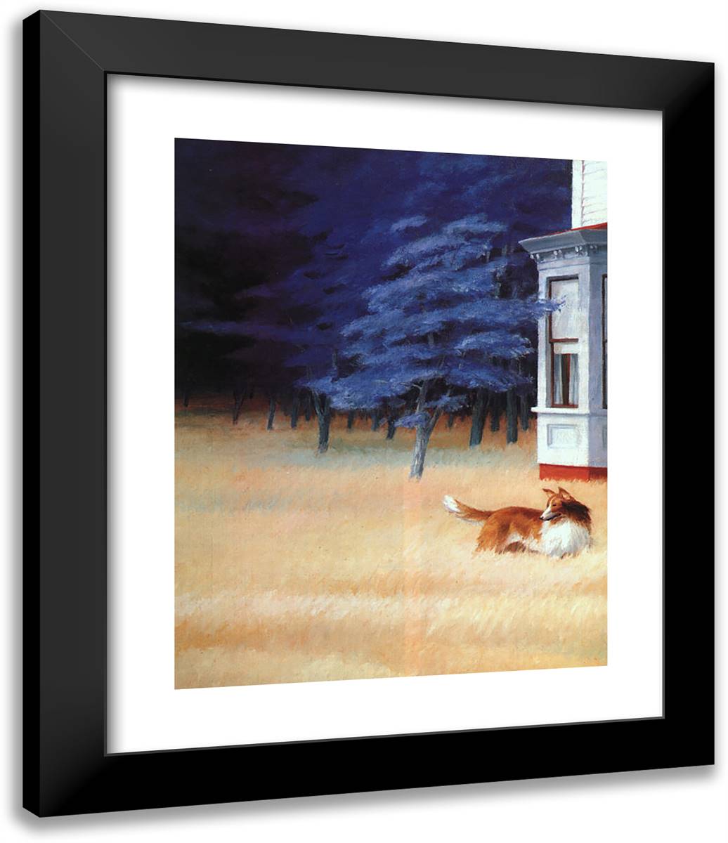 Cape Cod Evening 20x24 Black Modern Wood Framed Art Print Poster by Hopper, Edward