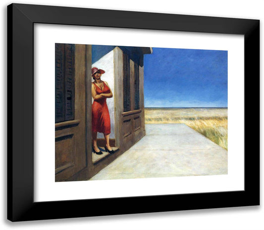 Carolina Morning 23x20 Black Modern Wood Framed Art Print Poster by Hopper, Edward