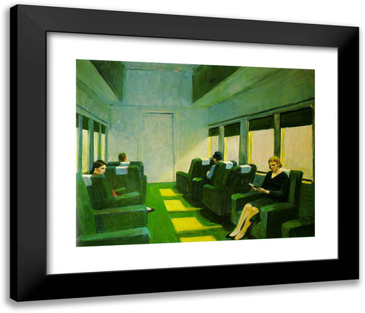 Chair Car 23x20 Black Modern Wood Framed Art Print Poster by Hopper, Edward