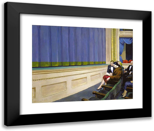 First Row Orchestra 24x20 Black Modern Wood Framed Art Print Poster by Hopper, Edward