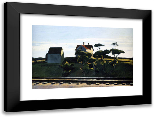 New York, New Haven and Hartford 24x18 Black Modern Wood Framed Art Print Poster by Hopper, Edward