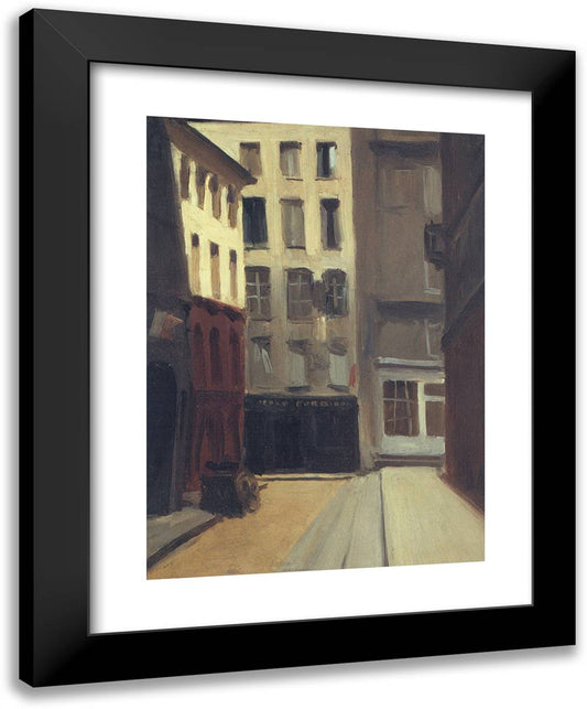 Paris Street 19x24 Black Modern Wood Framed Art Print Poster by Hopper, Edward