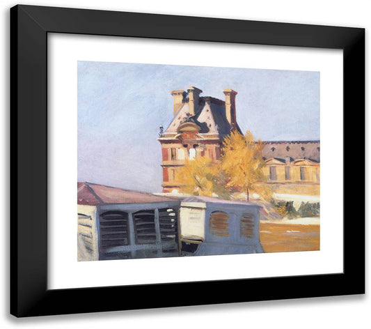 Read Pavillonde Flore 23x20 Black Modern Wood Framed Art Print Poster by Hopper, Edward