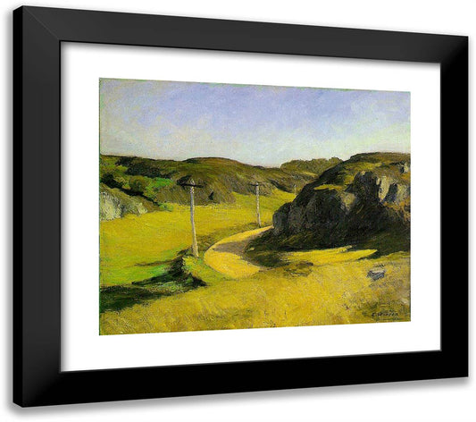 Road in Maine 23x20 Black Modern Wood Framed Art Print Poster by Hopper, Edward