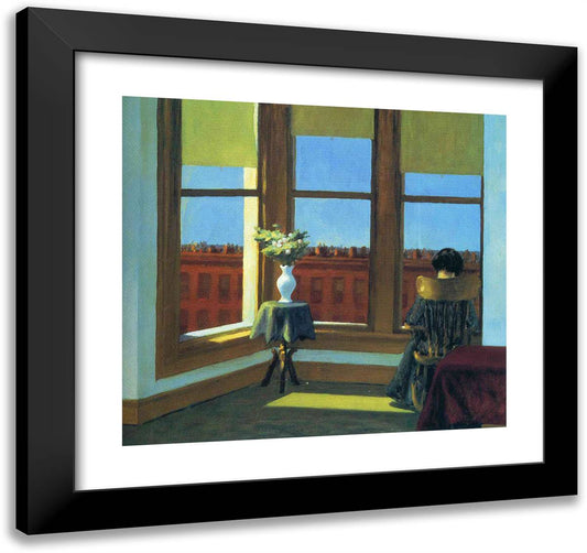 Room in Brooklyn  21x20 Black Modern Wood Framed Art Print Poster by Hopper, Edward