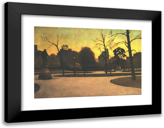 Shakespeare at Dusk 24x19 Black Modern Wood Framed Art Print Poster by Hopper, Edward